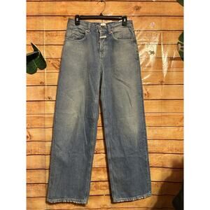 Closed Womens High Rise Straight Leg Jeans Blue Cotton Size 25 $395